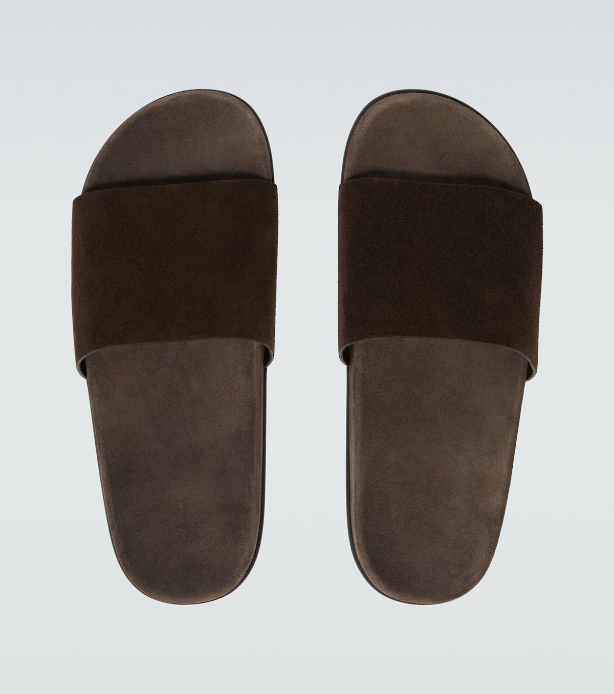 The Row Hugh suede slides