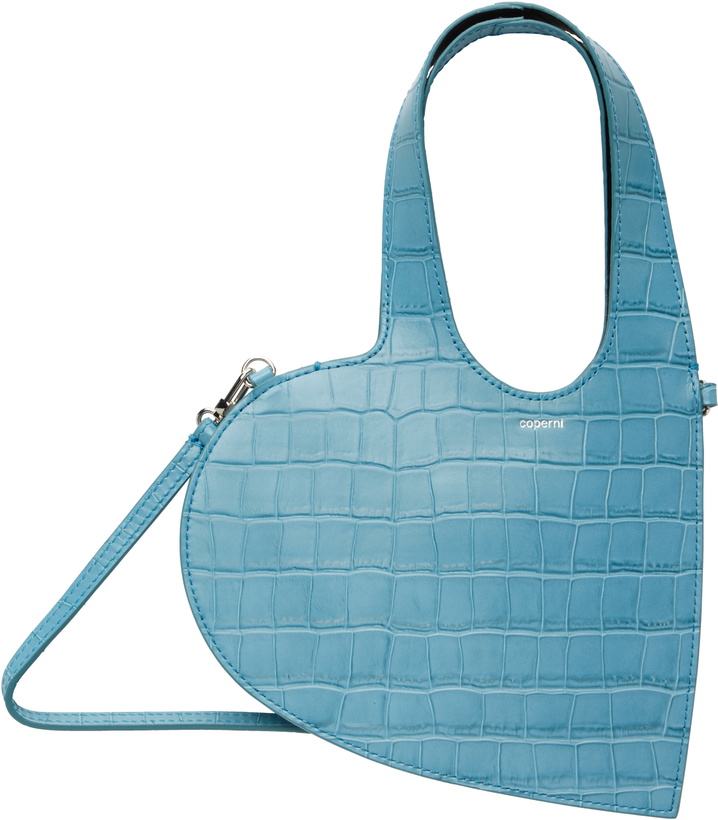 Photo: Coperni Blue Croco Mini Heart Tote