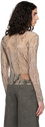 Serapis Khaki Dried Sand Long Sleeve T-Shirt
