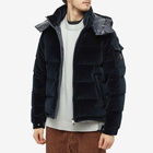 Moncler Men's Armorique Velvet Down Jacket in Navy