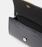 Victoria Beckham Croc-effect leather wallet on chain