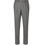 Beams F - Black Slim-Fit Prince of Wales Checked Super 100s Wool Suit Trousers - Black