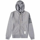 Thom Browne Men's 4 Bar Tonal Zip Hoody in Medium Grey