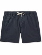 NN07 - Gregor Straight-Leg Cotton-Blend Drawstring Shorts - Blue