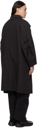 lesugiatelier Black Travel Mac Coat