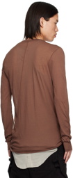 Rick Owens Brown Porterville Basic Long Sleeve T-Shirt