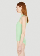 Half Zip Swimsuit in Green