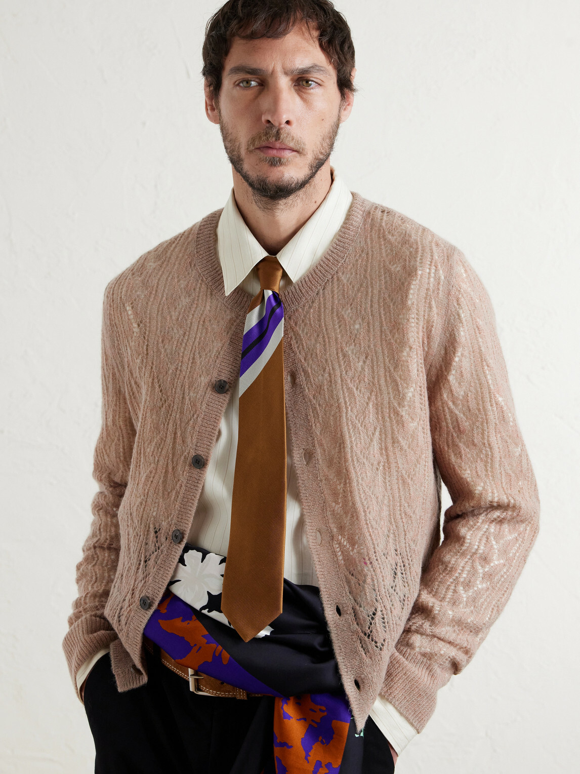 Dries Van Noten - 7.5cm Striped Silk-Twill Tie