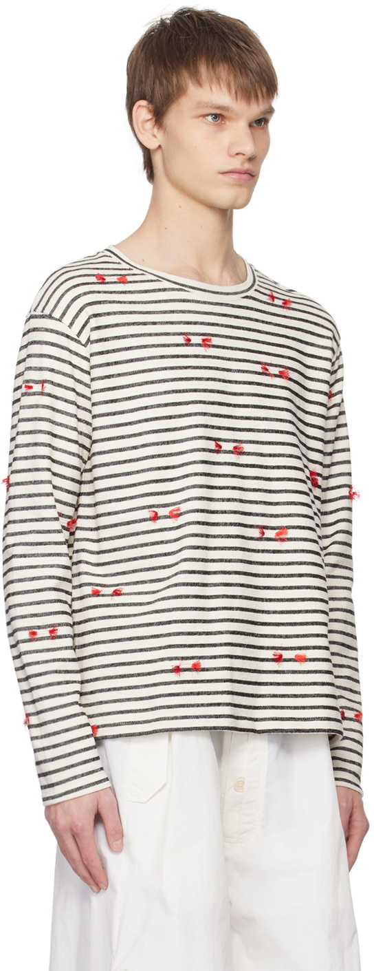 Henrik Vibskov Black & White Fringy Sweatshirt
