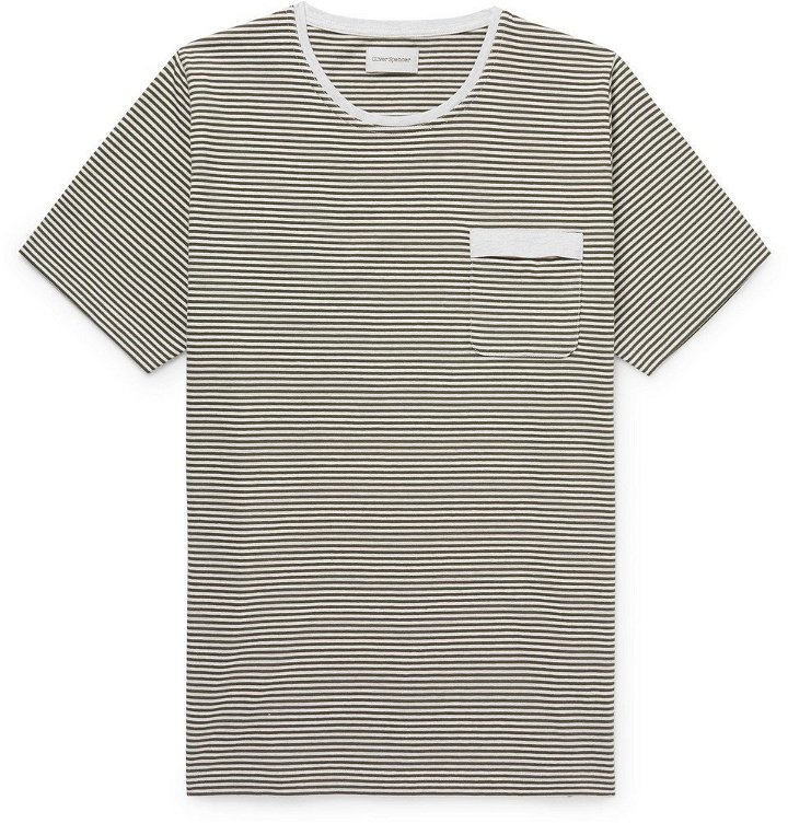 Photo: Oliver Spencer - Danbury Striped Cotton-Jersey T-Shirt - Green