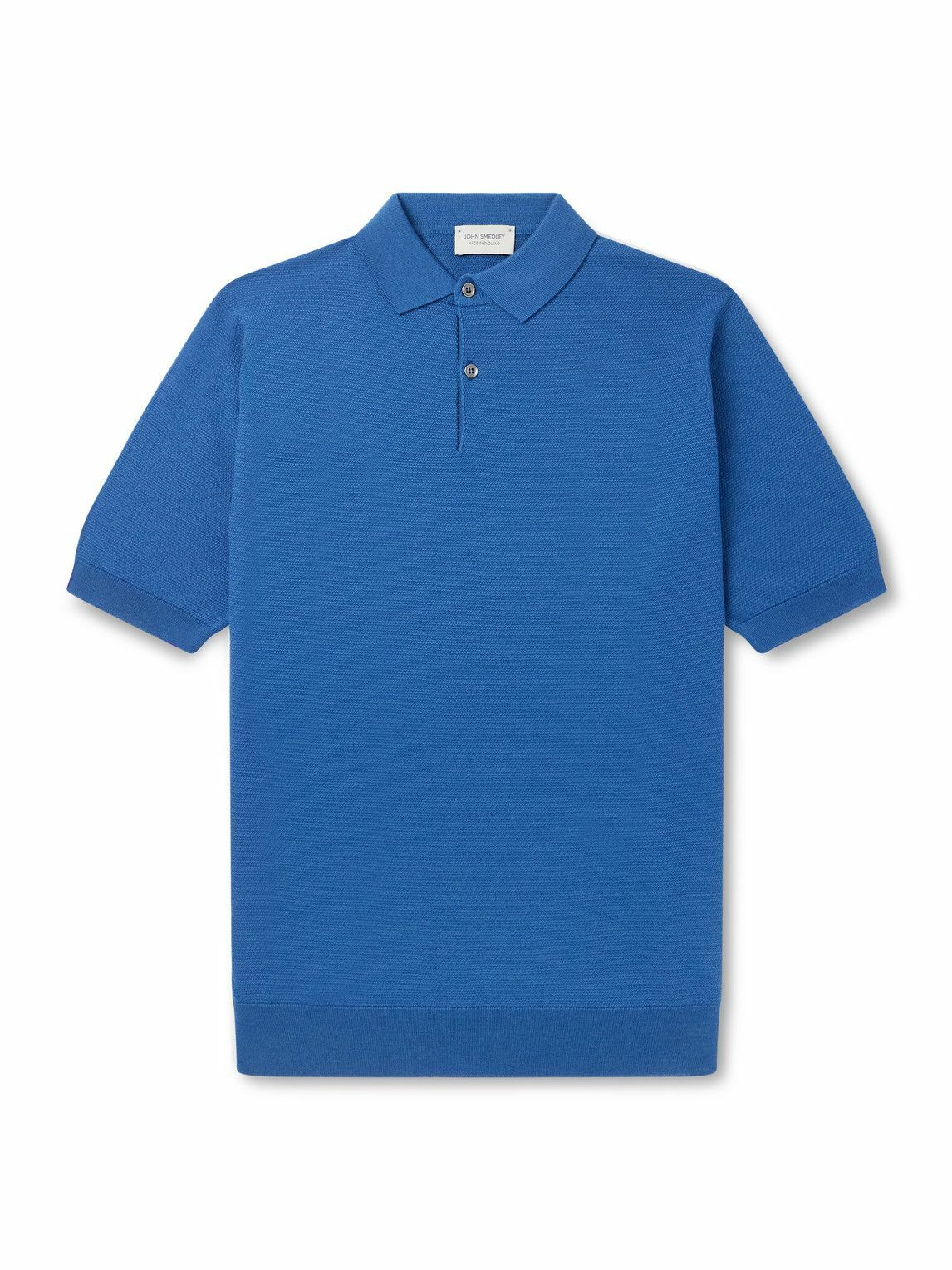 John Smedley Donnelly Knitted Cotton Polo Shirt Black John Smedley