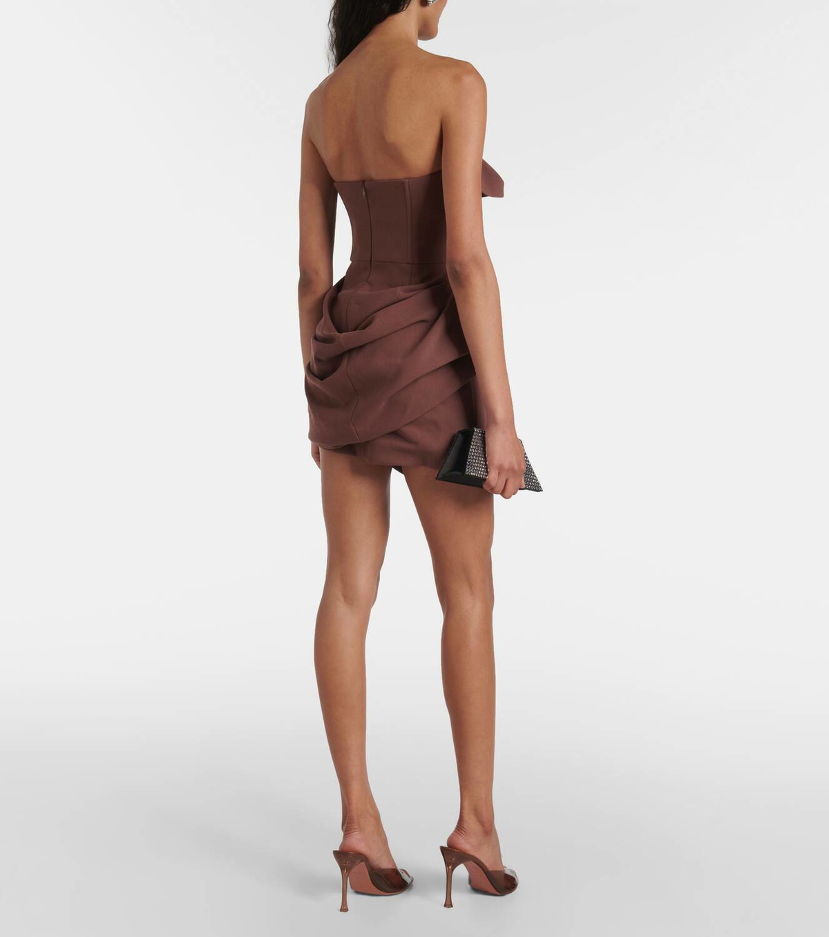 Magda Butrym Draped wool-blend bustier dress Magda Butrym