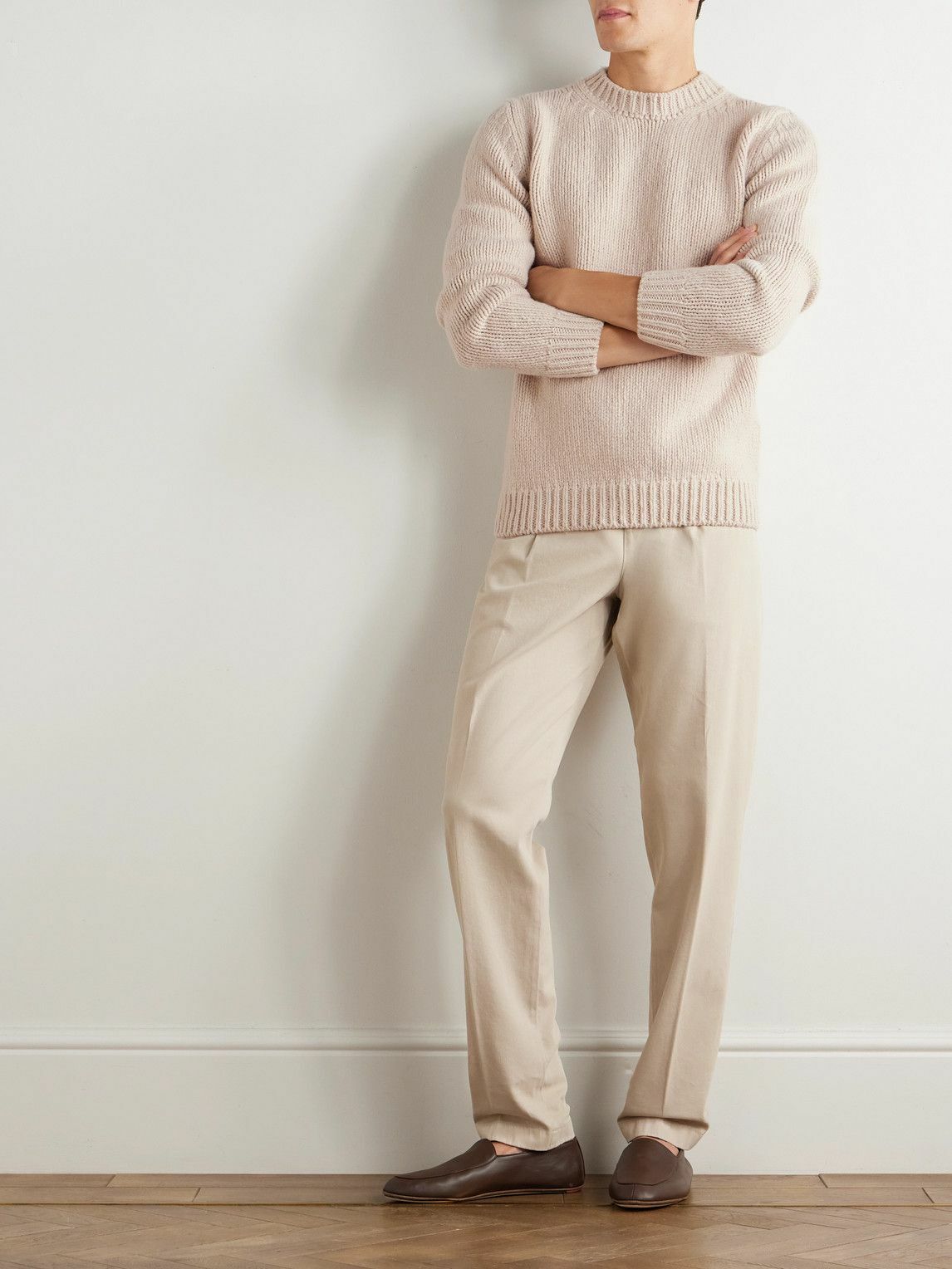 Eleventy - Slim-Fit Wool Sweater - Neutrals