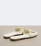 Fendi FF leather slides