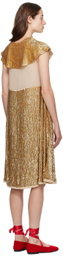 Bode Gold Bellvue Midi Dress