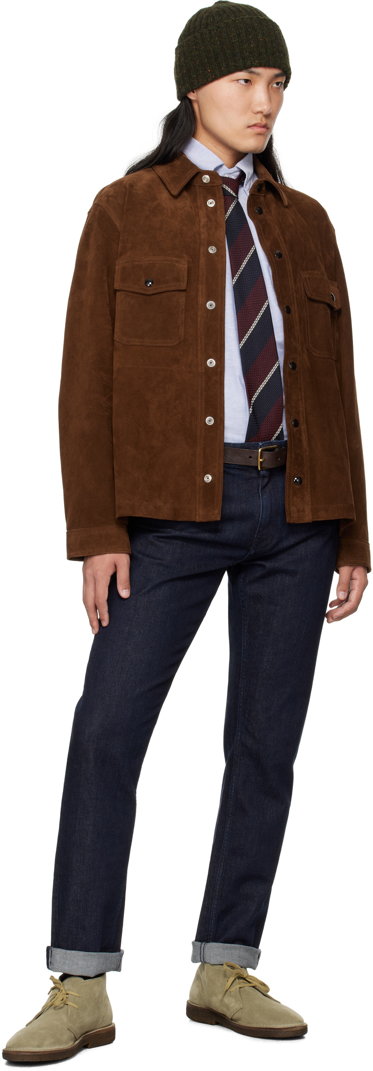 Drake's Brown Roughout Suede Jacket
