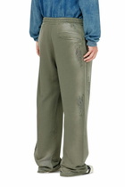 Diesel Cotton sweatpants with destroyed effect - Pants Mens in Green