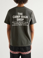 Camp High - Shop Logo-Print Pigment-Dyed Cotton-Jersey T-Shirt - Gray