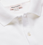 ALEXANDER MCQUEEN - Harness Cotton-Piqué Polo Shirt - White