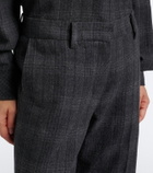 Magda Butrym Plaid virgin wool wide-leg pants