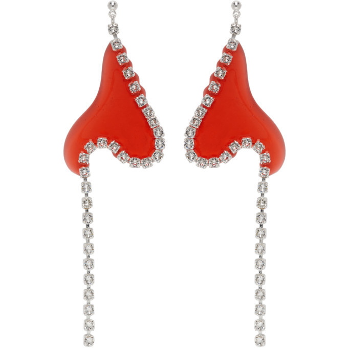 Photo: Vanessa Schindler Red Strass Chain Earrings