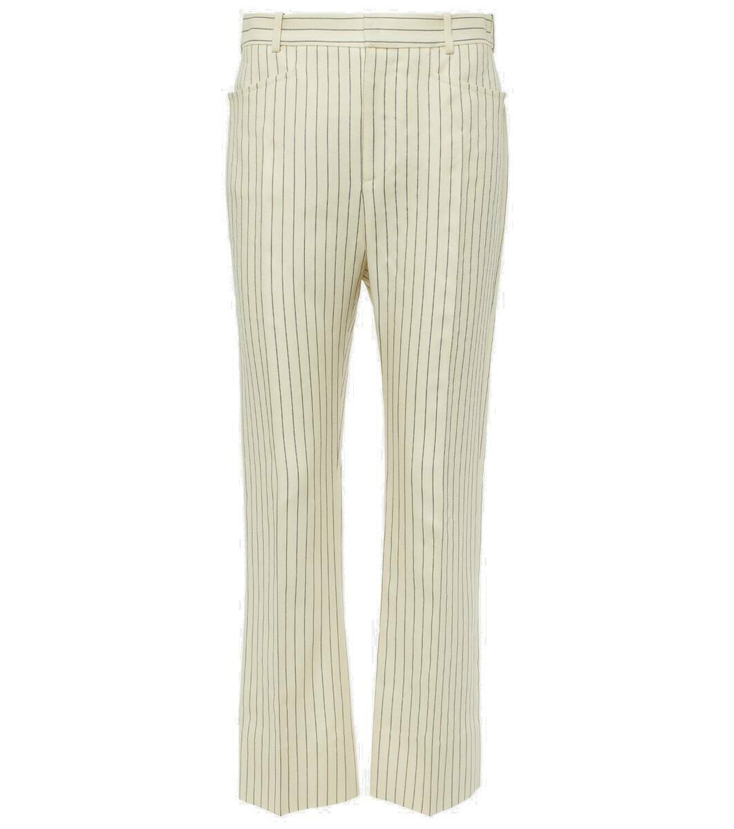 Tom Ford Wallis striped wool and silk-blend straight pants TOM FORD