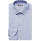 TOM FORD - Navy Slim-Fit Puppytooth Cotton Shirt - Navy