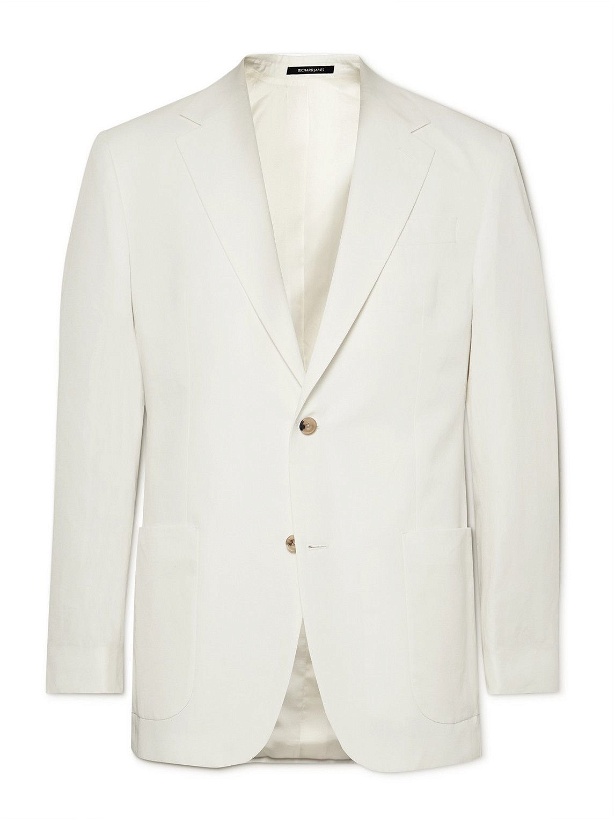 Photo: Richard James - Linen and Cotton-Blend Suit Jacket - White
