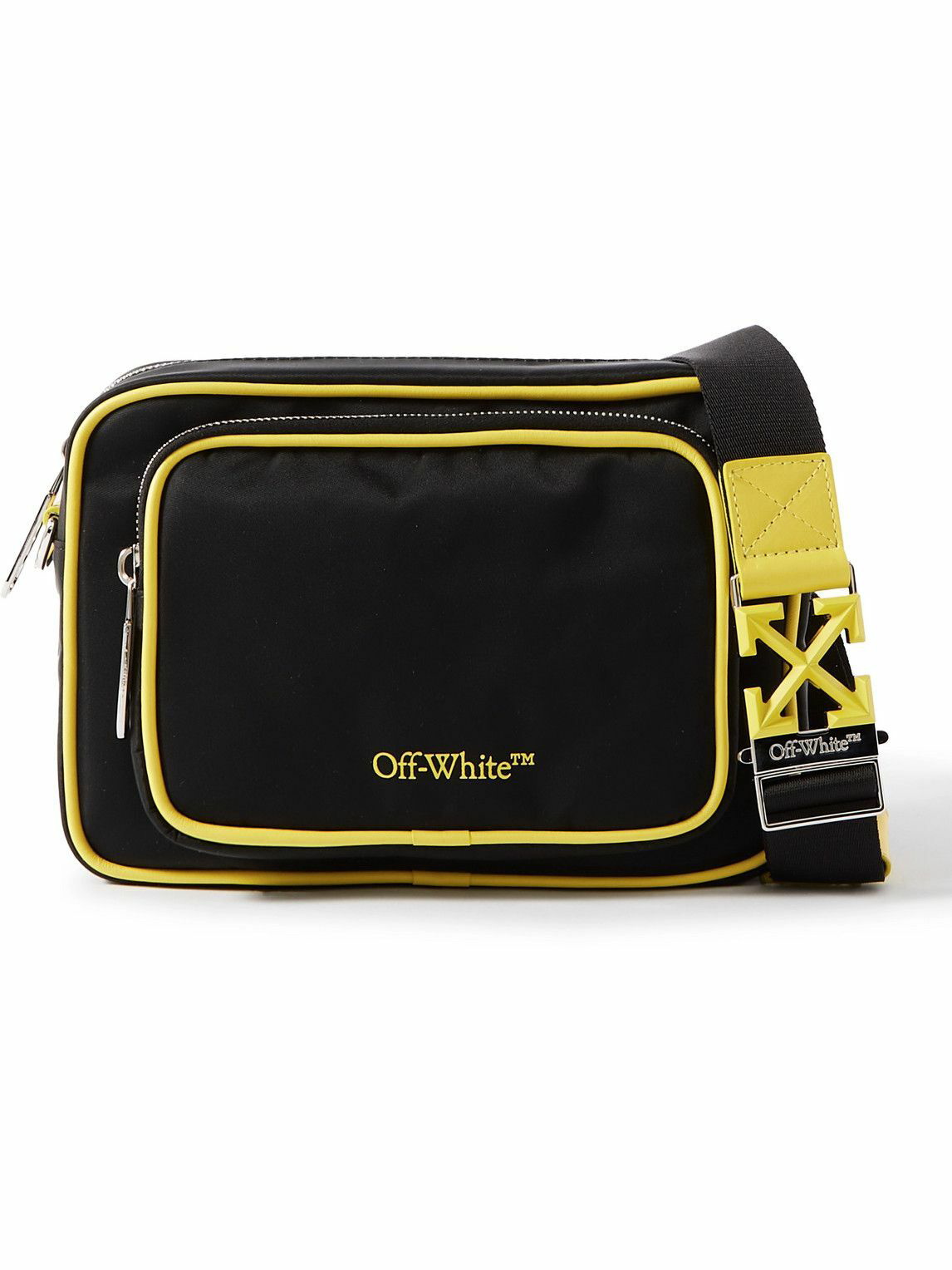 Off-White - Appliquéd Canvas and Ripstop Messenger Bag - Black Off