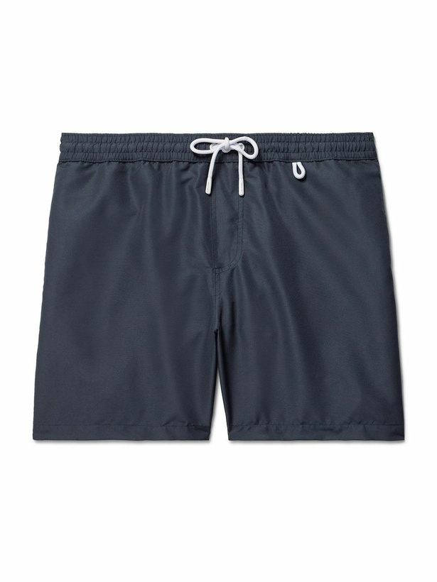 Photo: Loro Piana - Bay Straight-Leg Mid-Length Swim Shorts - Blue