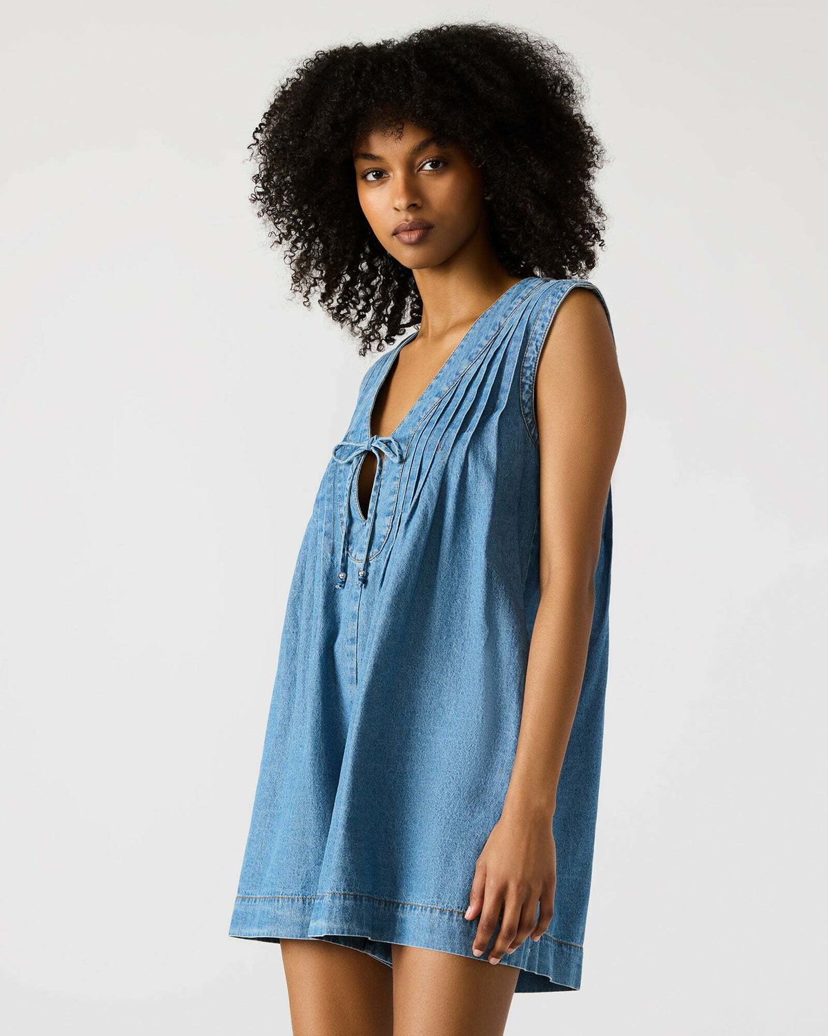 Steve Madden Mick Romper in Denim