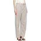 LEMAIRE Gray Twisted Belted Trousers