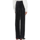 Lemaire Grey Velvet Cord High-Waisted Trouser