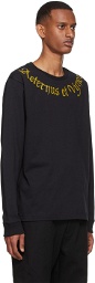 Vyner Articles Black Organic Cotton Long Sleeve T-Shirt
