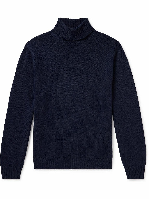 Photo: Dunhill - Cashmere Rollneck Sweater - Blue