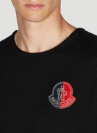 Logo Patch Sweater in Black