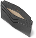 Valextra - Pebble-Grain Leather Cardholder - Gray