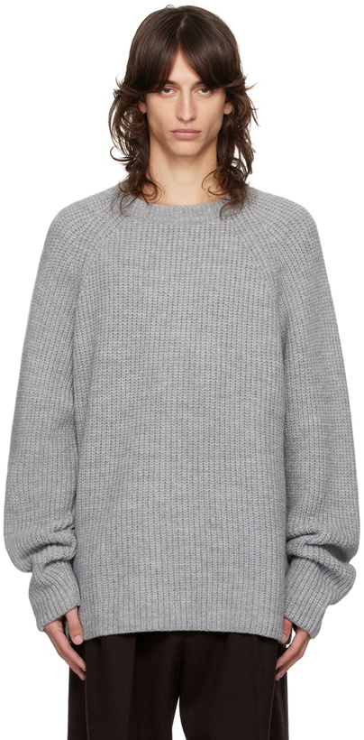 Photo: The Frankie Shop Gray Carter Crewneck Sweater