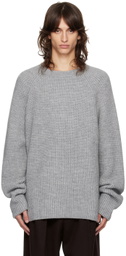 The Frankie Shop Gray Carter Crewneck Sweater