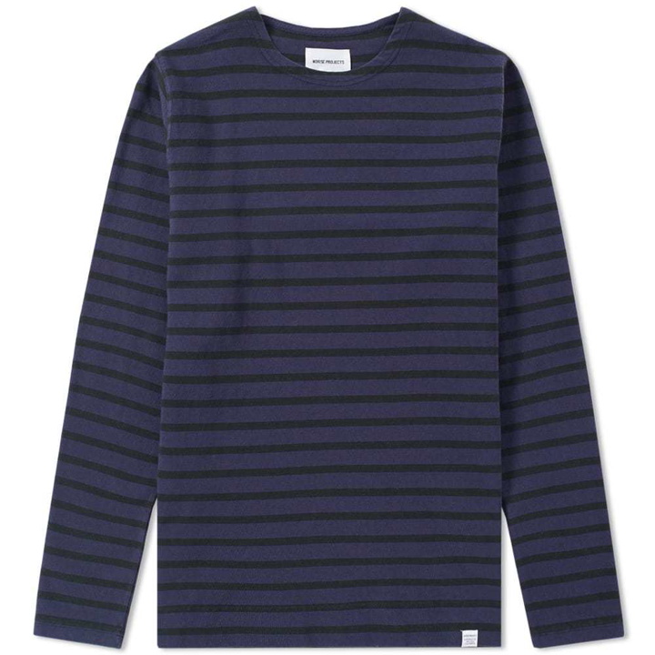 Photo: Norse Projects Long Sleeve Godtfred Compact Tee Blue