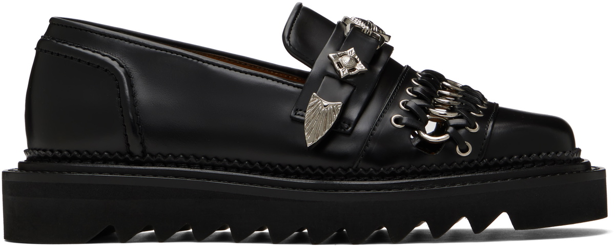 Toga Pulla Black Leather Loafers Toga Pulla