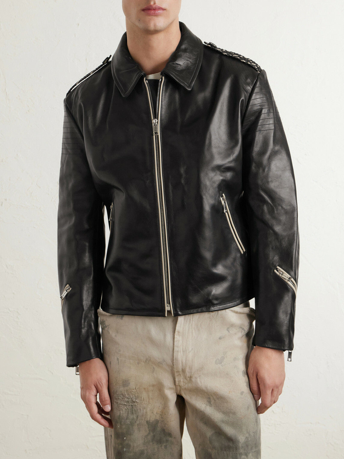 Enfants Riches Déprimés - Afterlife Leather Jacket - Black