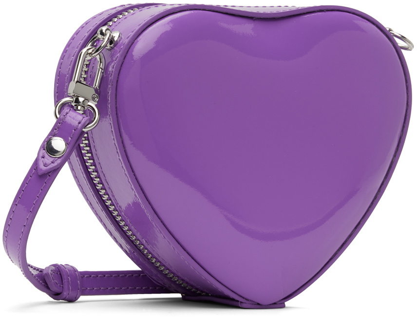 Vivienne Westwood Purple Shiny Mini Heart Crossbody Bag Vivienne Westwood