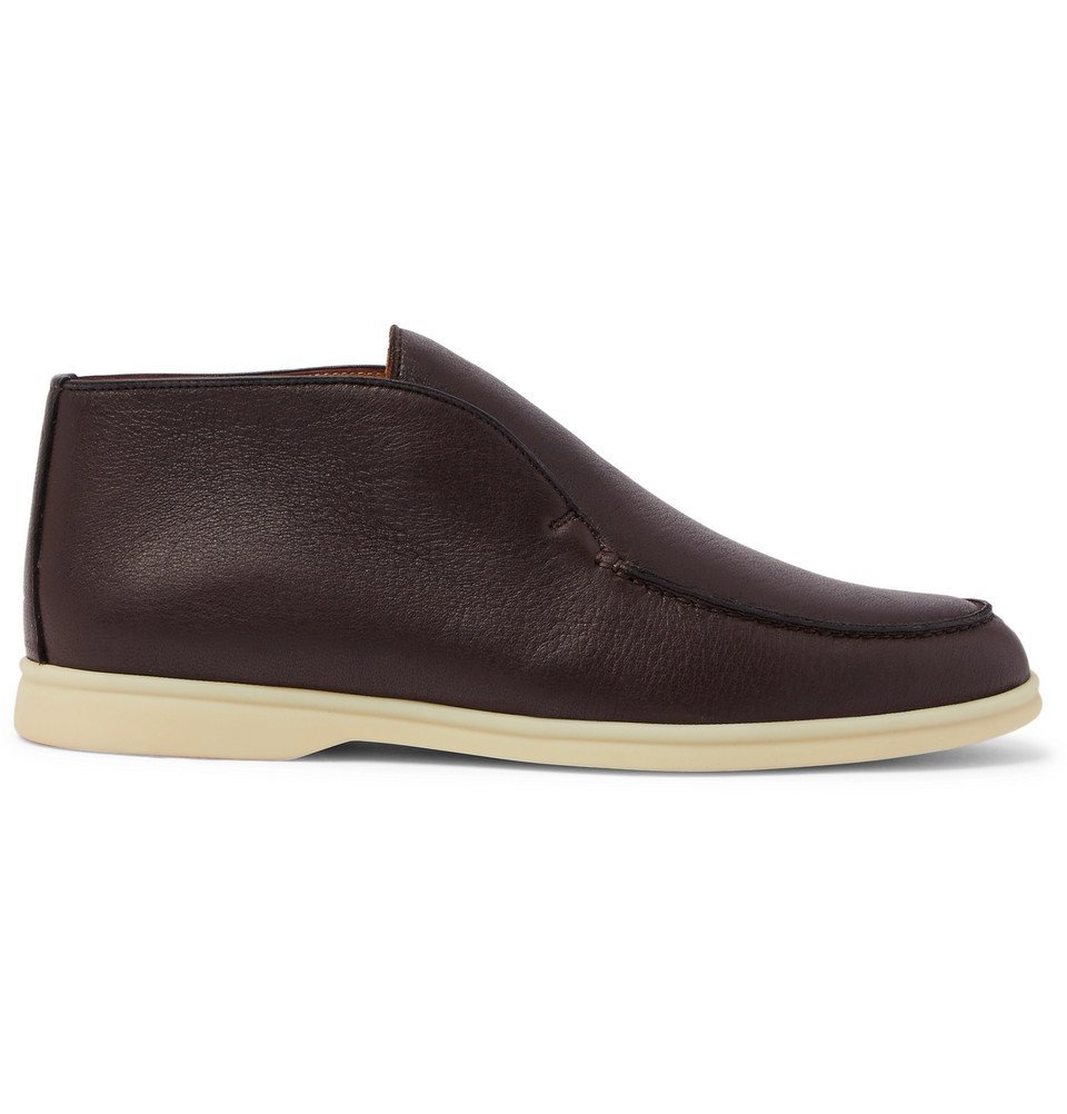 Loro Piana - Open Walk Full-Grain Leather Boots - Men - Brown