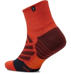 On - Intarsia Stretch-Jersey Running Socks - Orange