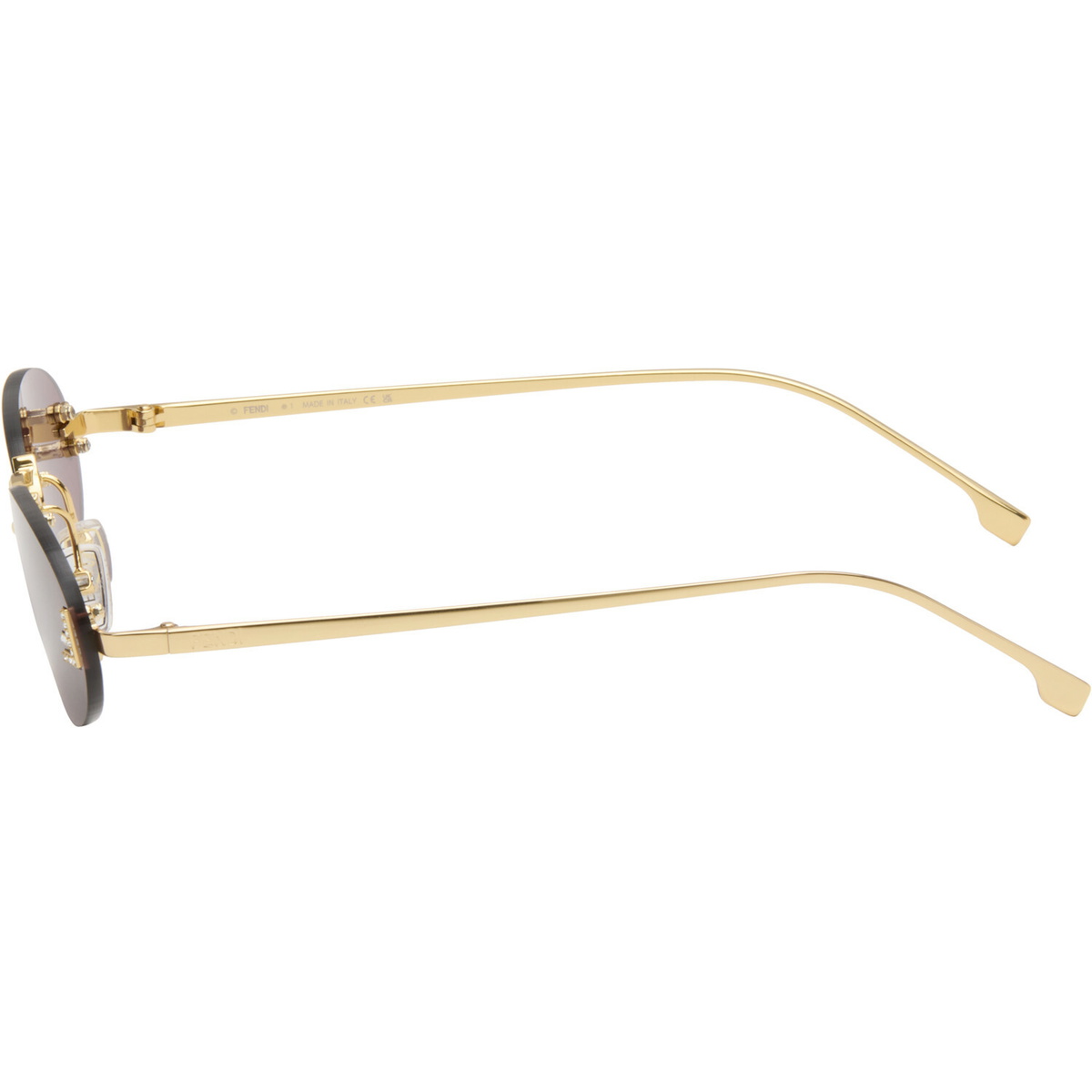 Fendi Gold 'Fendi First' Crystal Sunglasses