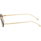 Fendi Gold 'Fendi First' Crystal Sunglasses