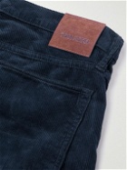 TOM FORD - Slim Straight-Leg Cotton-Blend Corduroy Trousers - Blue