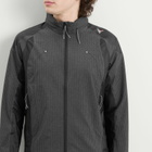 ROA Men's Numb Pinstriped Hooded Wind Jacket in Black