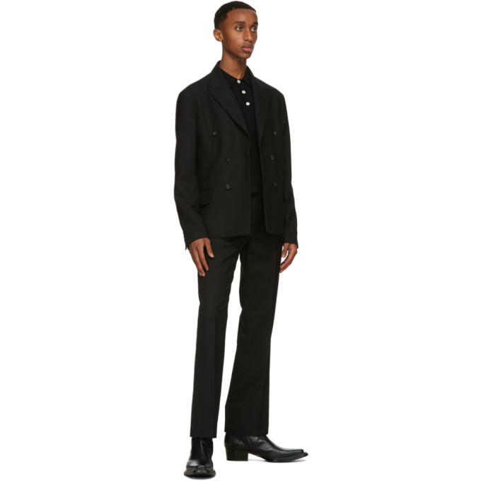 Second/Layer Black Virgin Wool Pico Trousers Second/Layer